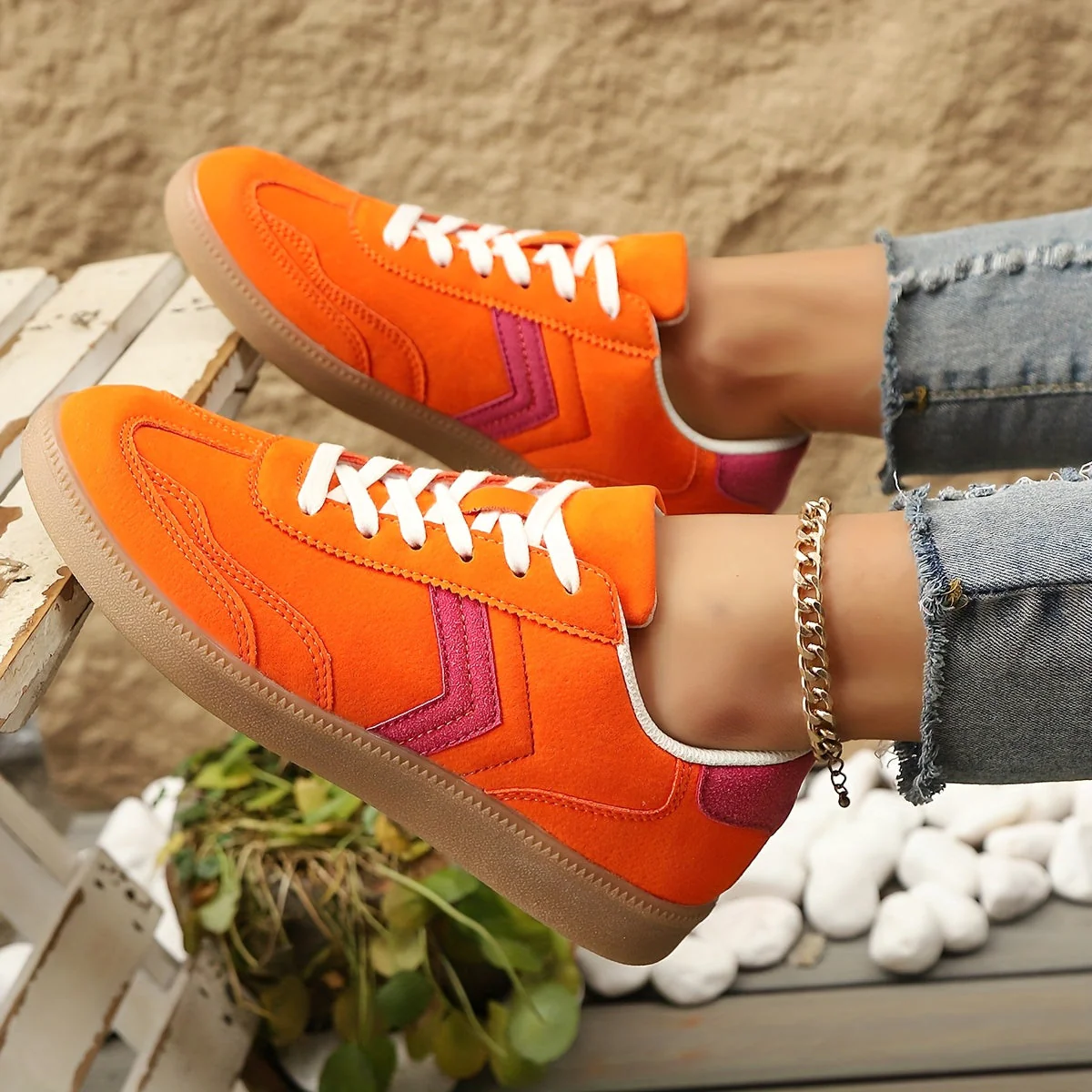 Damen Retro Sneaker Low-Top Freizeitmode – Bequeme Alltagsschuhe - Image 3