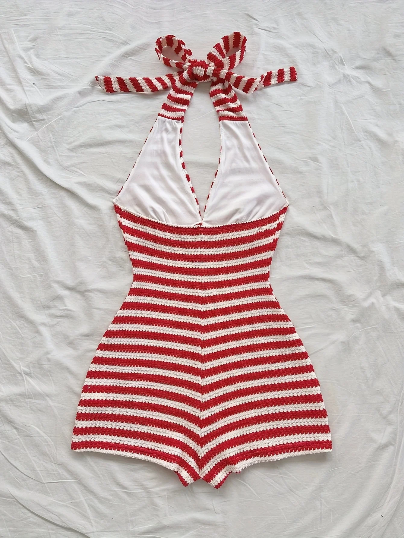 Damen Retro-Style Halterneck Einteiler Playsuit für Sommer und Urlaub - Image 6