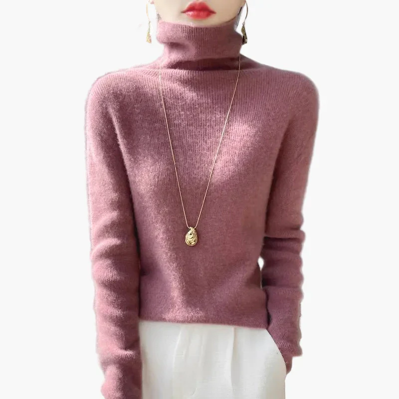 Damen Rollkragenpullover Elegant, Modischer Feinstrick Pullover für Büro & Alltag - Image 3