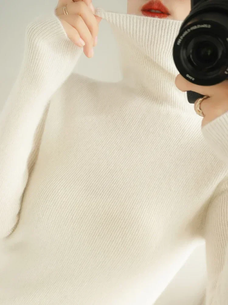 Damen Rollkragenpullover Elegant, Modischer Feinstrick Pullover für Büro & Alltag - Image 5