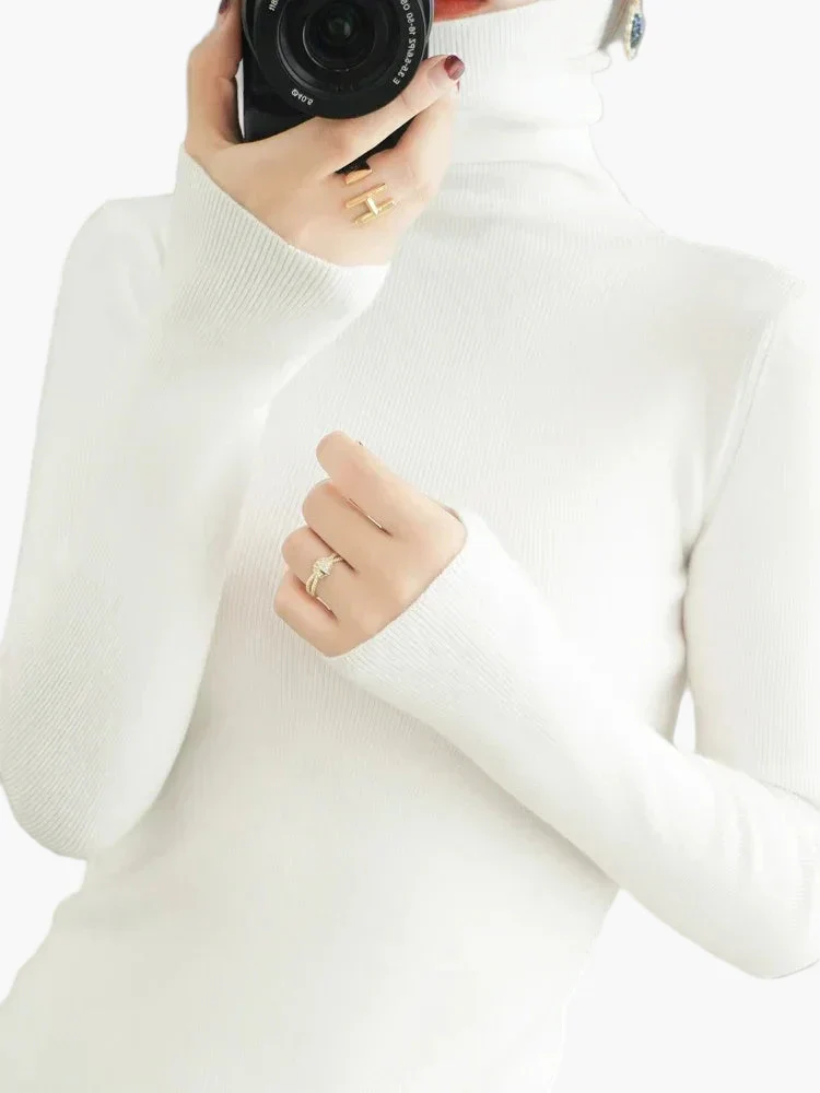Damen Rollkragenpullover Elegant, Modischer Feinstrick Pullover für Büro & Alltag - Image 6