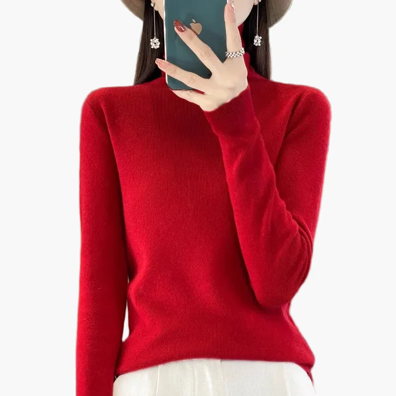 Damen Rollkragenpullover Elegant, Modischer Feinstrick Pullover für Büro & Alltag - Image 7