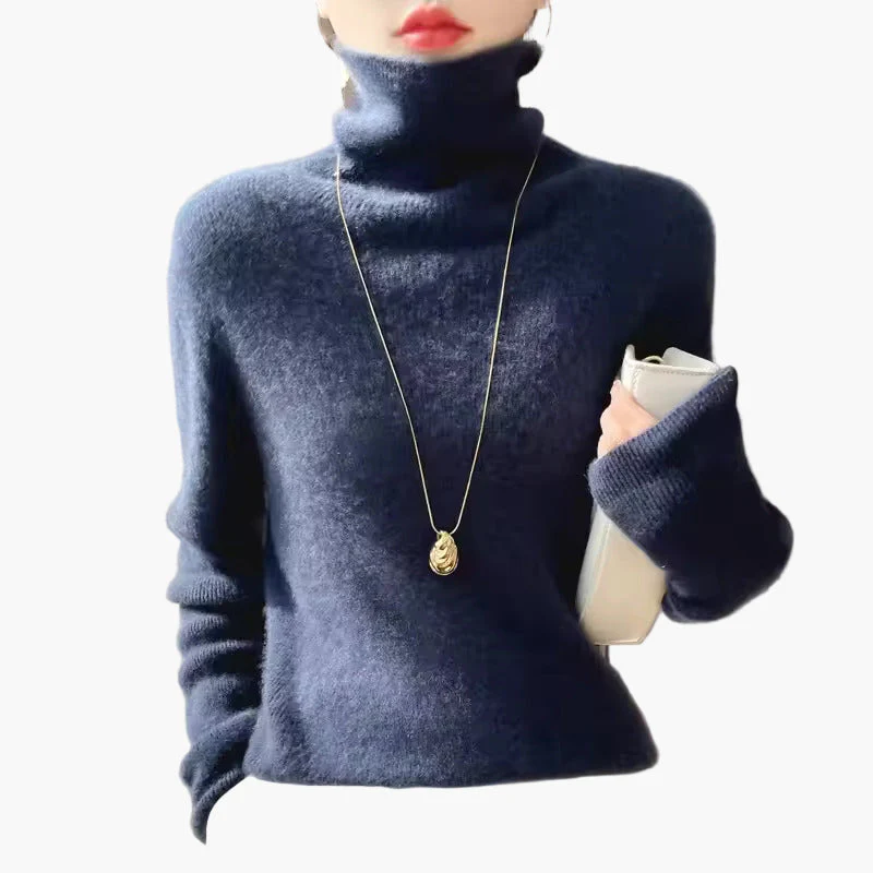 Damen Rollkragenpullover Elegant, Modischer Feinstrick Pullover für Büro & Alltag - Image 8