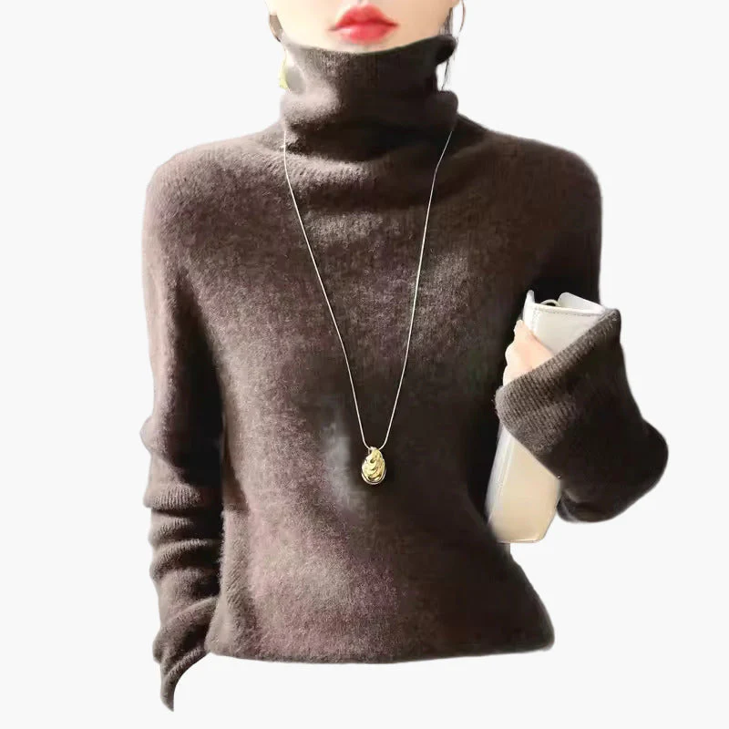 Damen Rollkragenpullover Elegant, Modischer Feinstrick Pullover für Büro & Alltag - Image 9