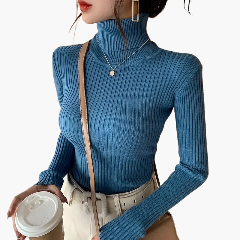 Damen Rollkragenpullover Langarm Basic Stil – Ideal für Alltag und Büro - Image 14