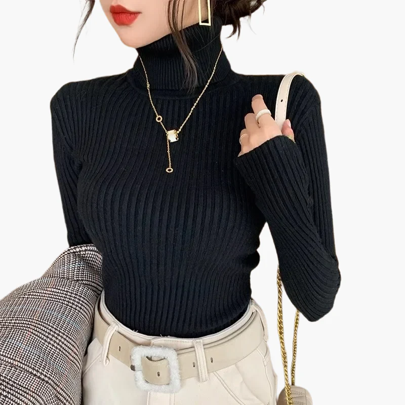 Damen Rollkragenpullover Langarm Basic Stil – Ideal für Alltag und Büro - Image 15