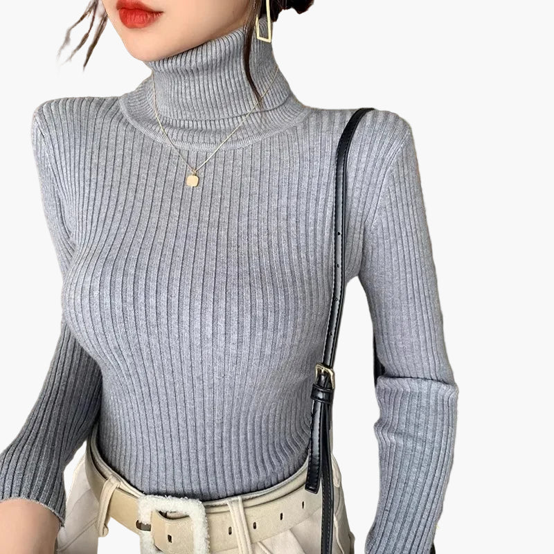 Damen Rollkragenpullover Langarm Basic Stil – Ideal für Alltag und Büro - Image 4