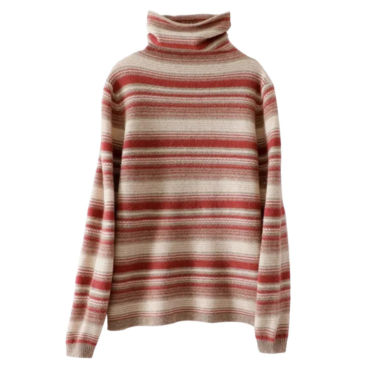 Damen Rollkragenpullover mit Streifen – Modischer Freizeitpullover für Herbst und Winter - Image 8