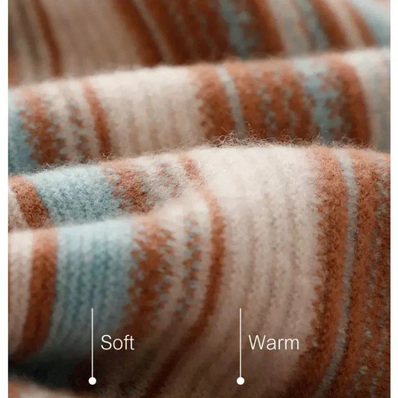 Damen Rollkragenpullover mit Streifen – Modischer Freizeitpullover für Herbst und Winter - Image 9