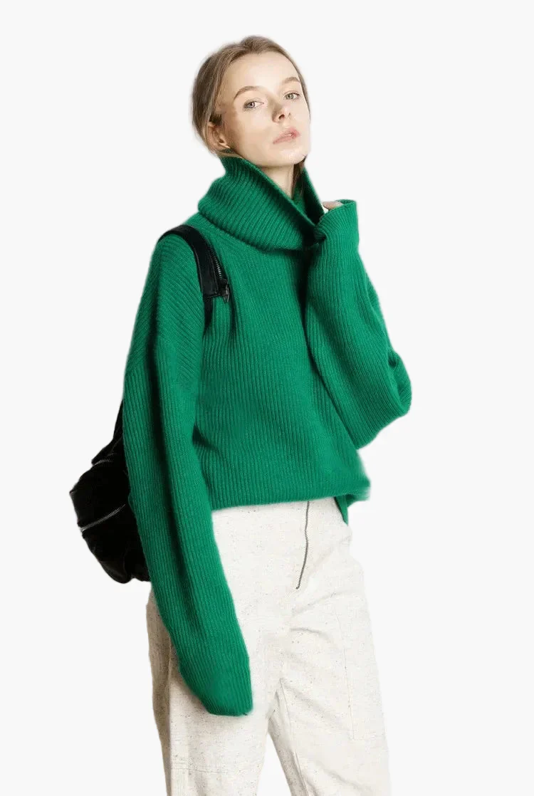 Damen Rollkragenpullover Strick Oversize – Modischer Winterpullover für Alltag und Freizeit - Image 7