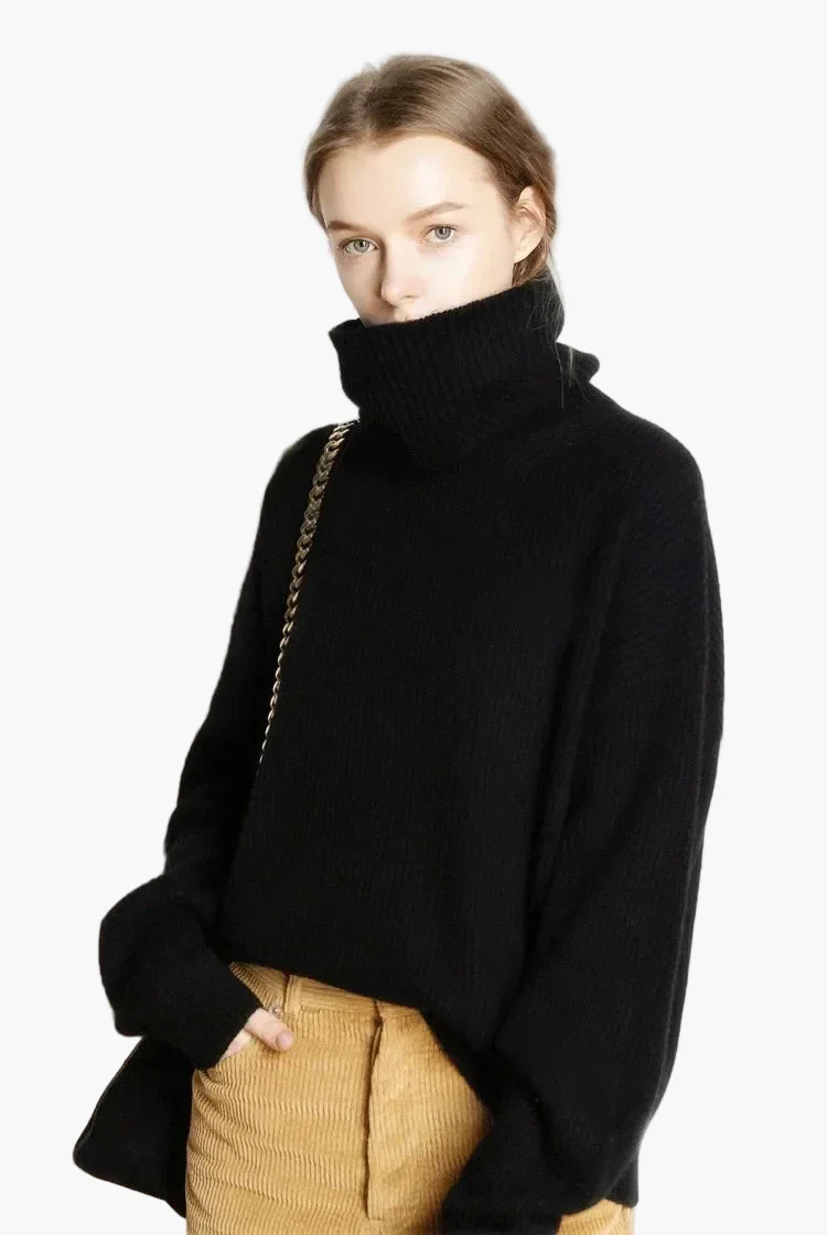 Damen Rollkragenpullover Strick Oversize – Modischer Winterpullover für Alltag und Freizeit - Image 9