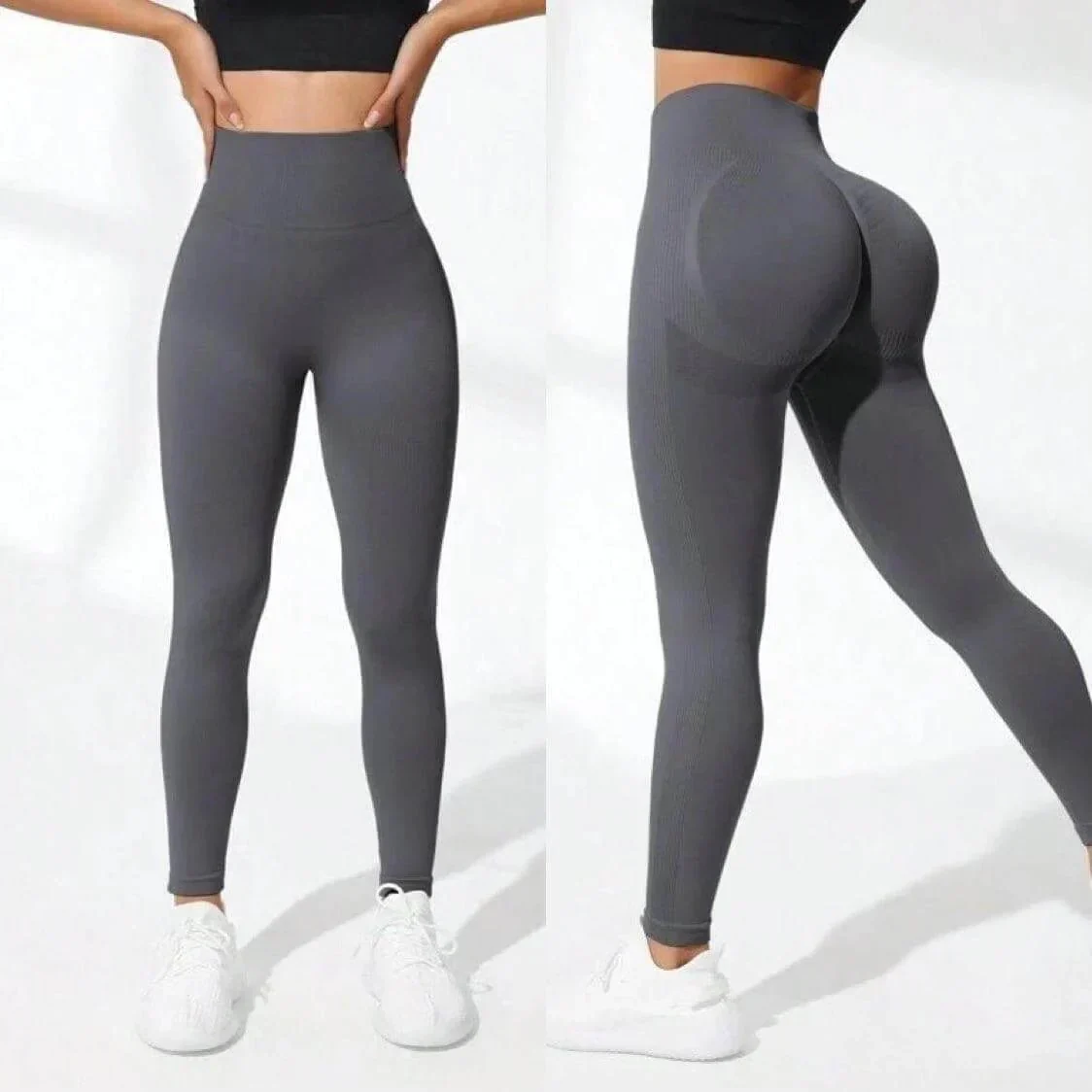 Damen Seamless High Waist Push-Up Leggings für Fitness & Alltag - Image 2