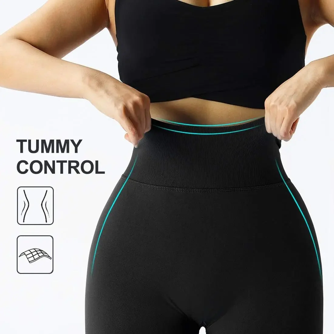 Damen Seamless High Waist Push-Up Leggings für Fitness & Alltag - Image 3