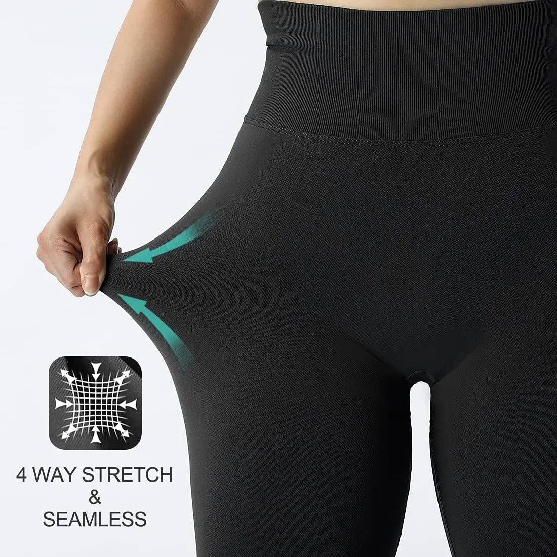Damen Seamless High Waist Push-Up Leggings für Fitness & Alltag - Image 4