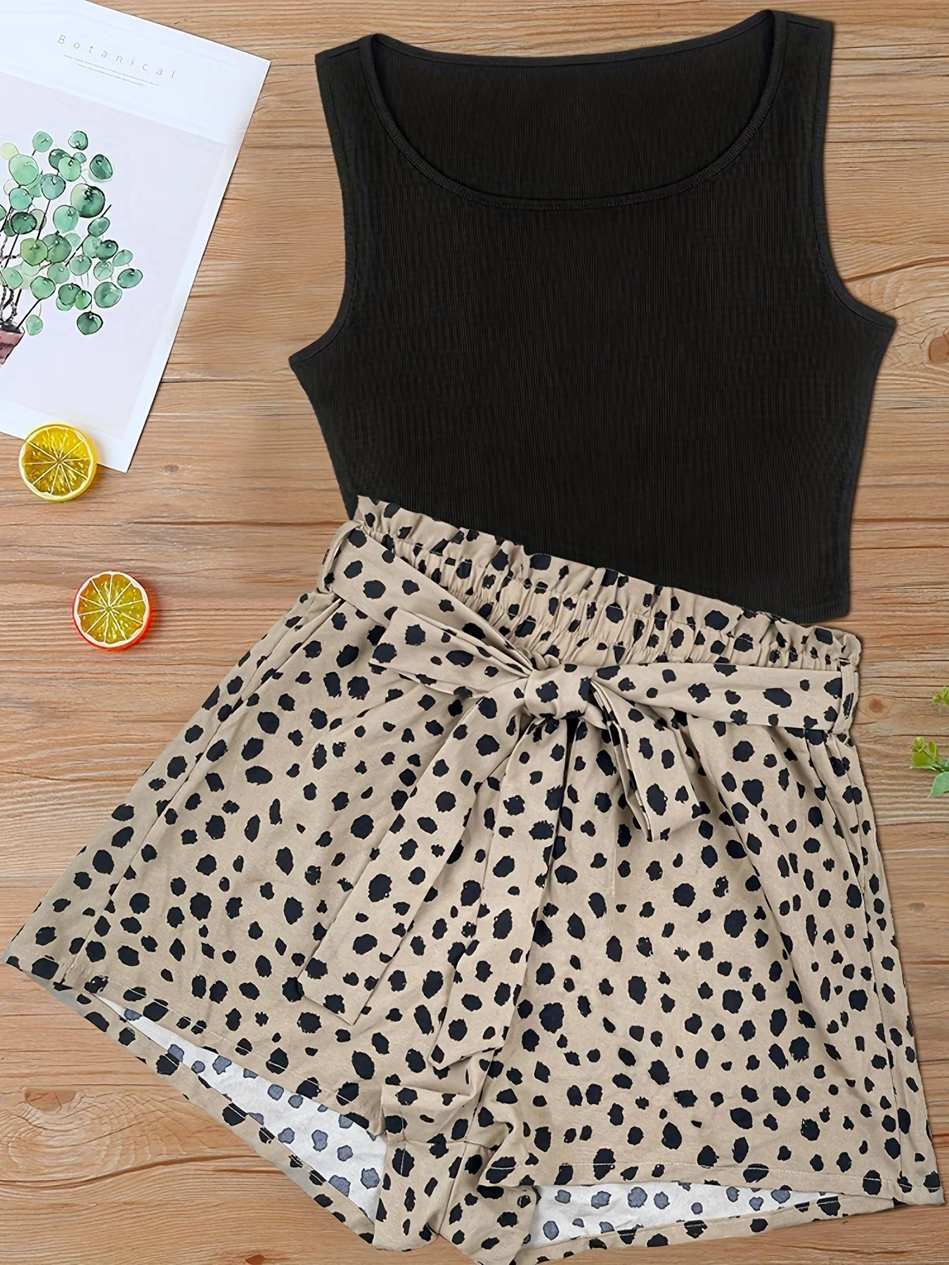 Damen Set: Ärmelloses Top und bedruckte Shorts – Sommer Streetstyle Outfit - Image 2