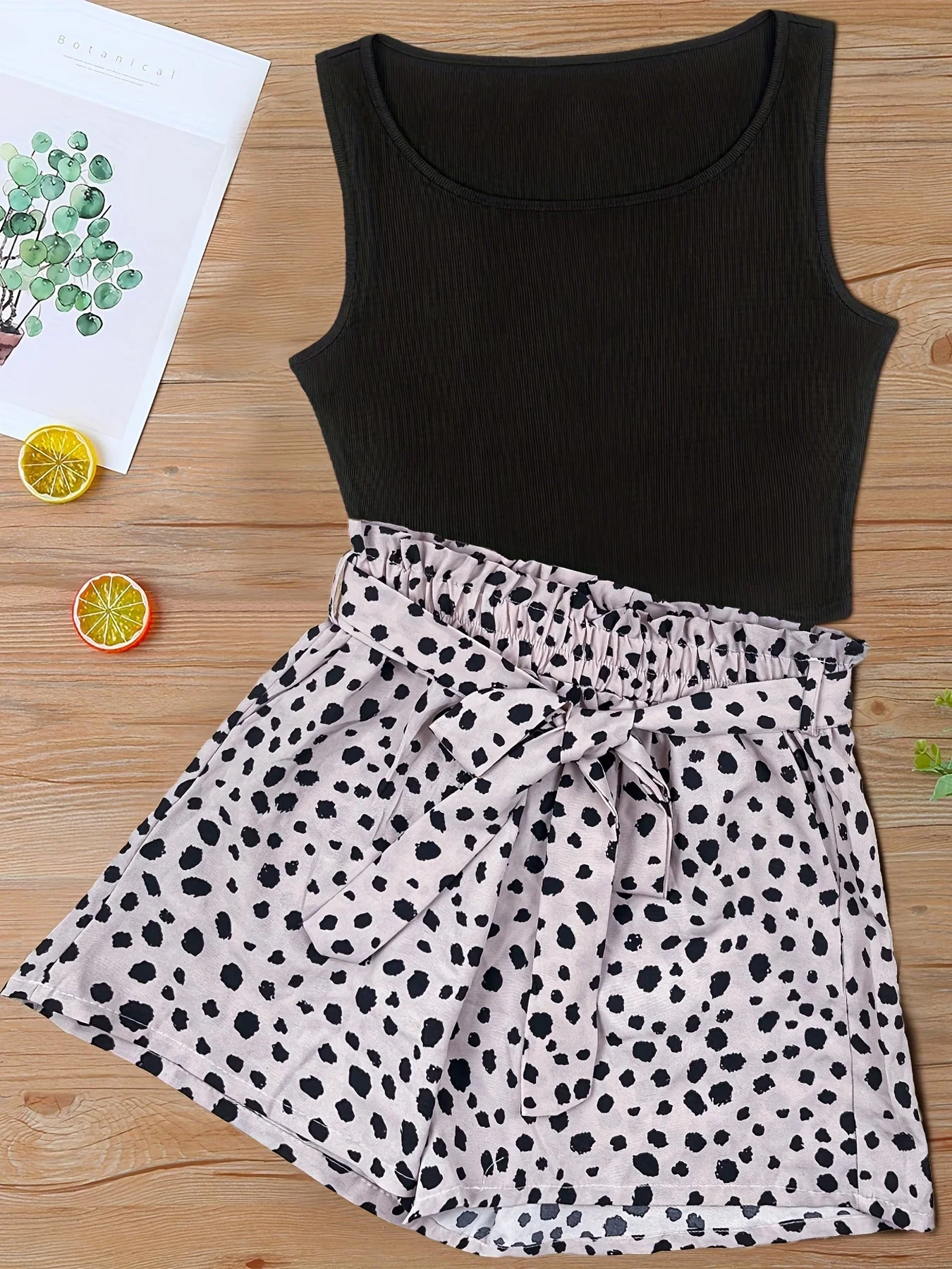 Damen Set: Ärmelloses Top und bedruckte Shorts – Sommer Streetstyle Outfit - Image 3