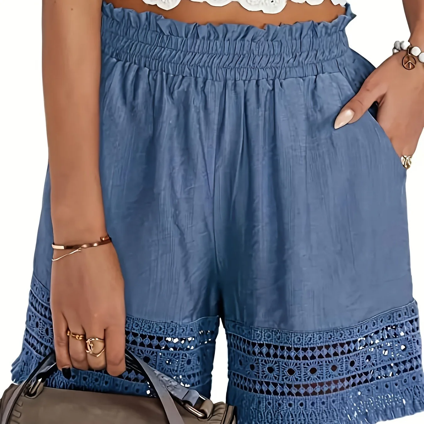 Damen Shorts im Boho-Stil mit Häkel-Details für Urlaub und Freizeit - Image 11