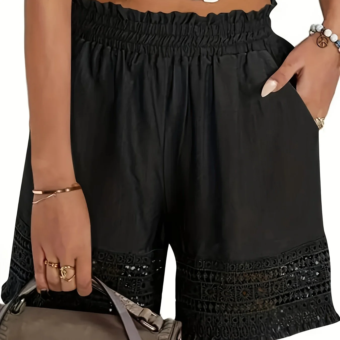 Damen Shorts im Boho-Stil mit Häkel-Details für Urlaub und Freizeit - Image 14