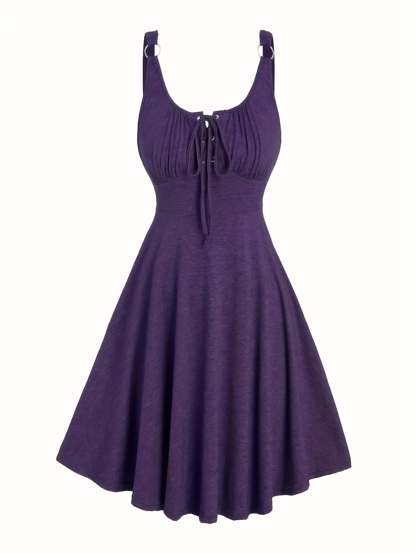 Damen Skaterkleid mit Schnürung – Freizeitkleid im Vintage-Stil für Alltag und Sommer - Image 11