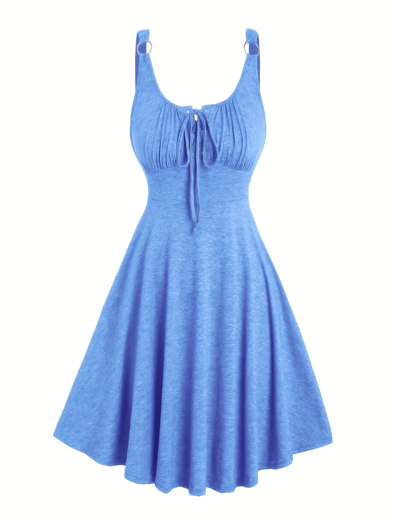 Damen Skaterkleid mit Schnürung – Freizeitkleid im Vintage-Stil für Alltag und Sommer - Image 5