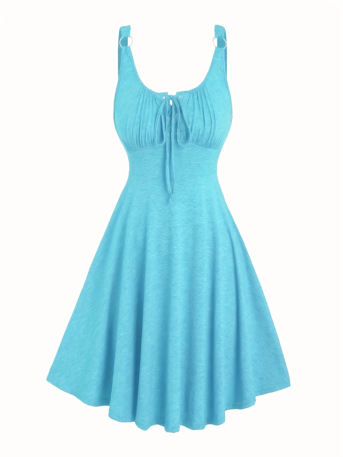 Damen Skaterkleid mit Schnürung – Freizeitkleid im Vintage-Stil für Alltag und Sommer - Image 7