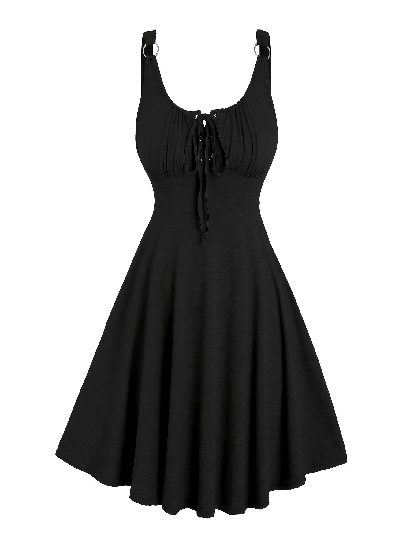 Damen Skaterkleid mit Schnürung – Freizeitkleid im Vintage-Stil für Alltag und Sommer - Image 8
