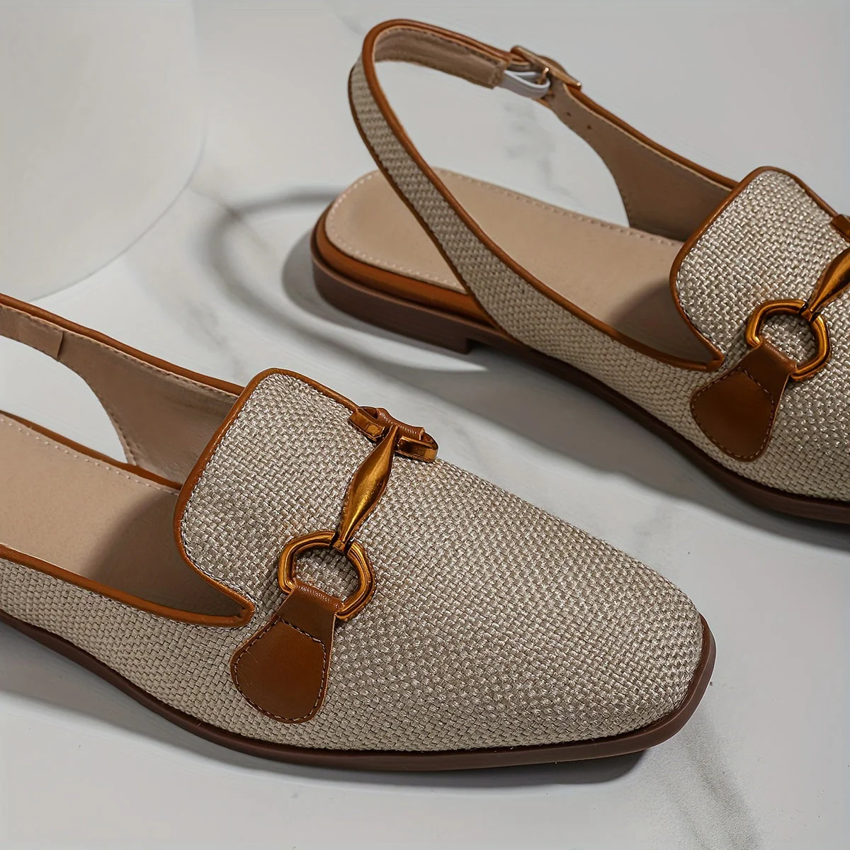 Damen-Slingback-Loafer mit Schnalle für Freizeit und Alltag - Image 5