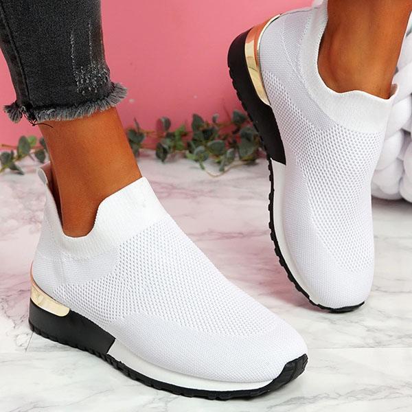 Damen Slip-On Freizeitsneaker für Sport und Alltag – Atmungsaktive Strickschuhe mit Komfortsohle - Image 5