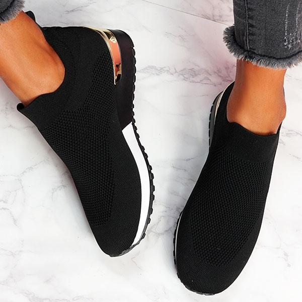 Damen Slip-On Freizeitsneaker für Sport und Alltag – Atmungsaktive Strickschuhe mit Komfortsohle - Image 6