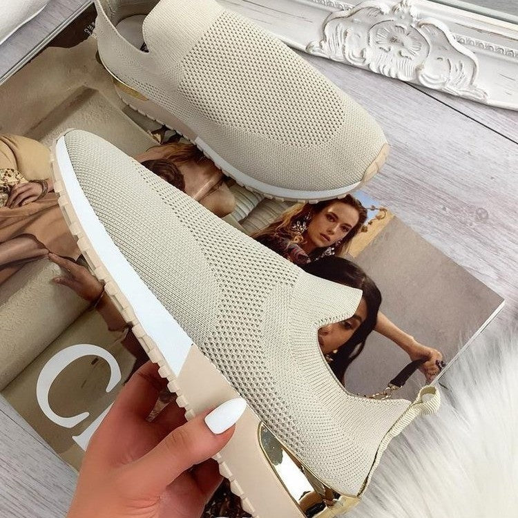 Damen Slip-On Freizeitsneaker für Sport und Alltag – Atmungsaktive Strickschuhe mit Komfortsohle - Image 7