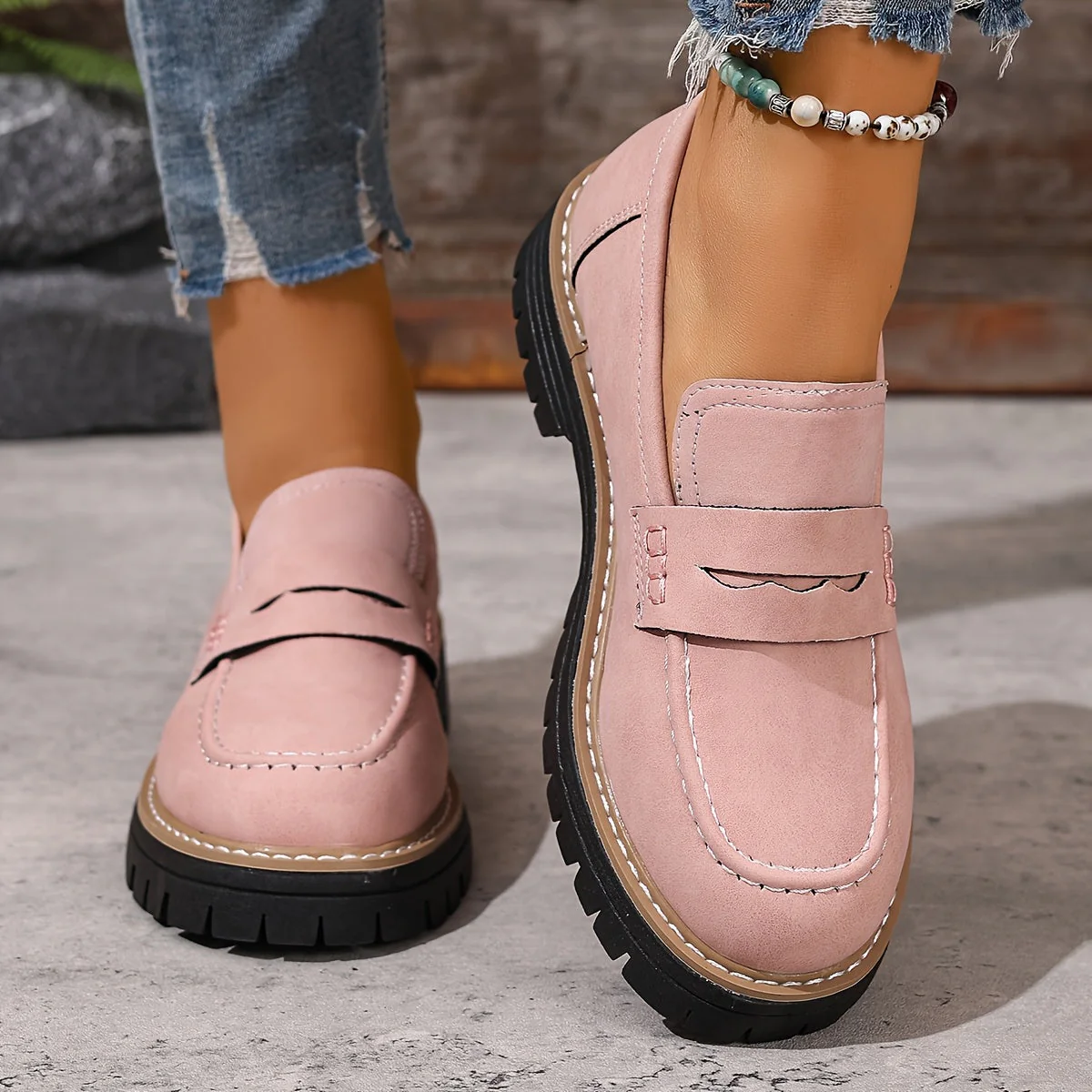 Damen Slipper mit Plateau – Modische Loafer für Alltag und Freizeit