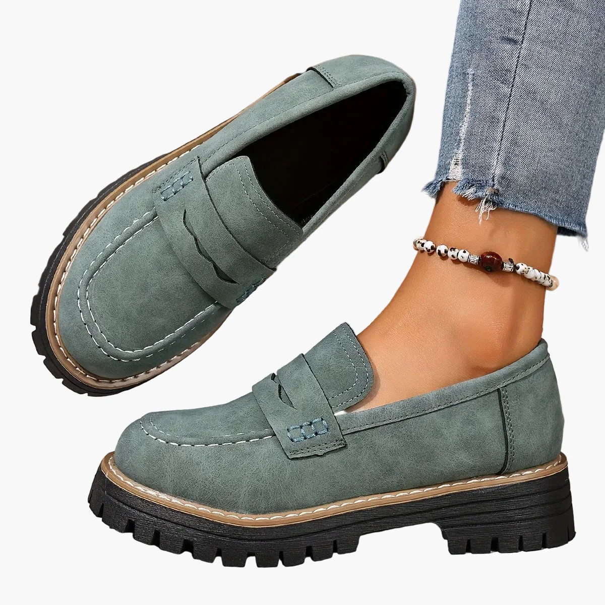 Damen Slipper mit Plateau – Modische Loafer für Alltag und Freizeit - Image 10