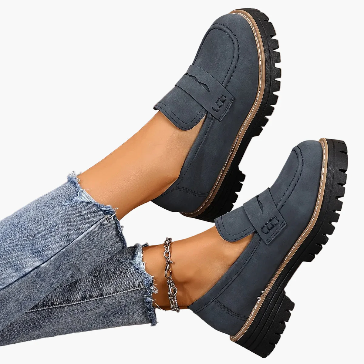Damen Slipper mit Plateau – Modische Loafer für Alltag und Freizeit - Image 11