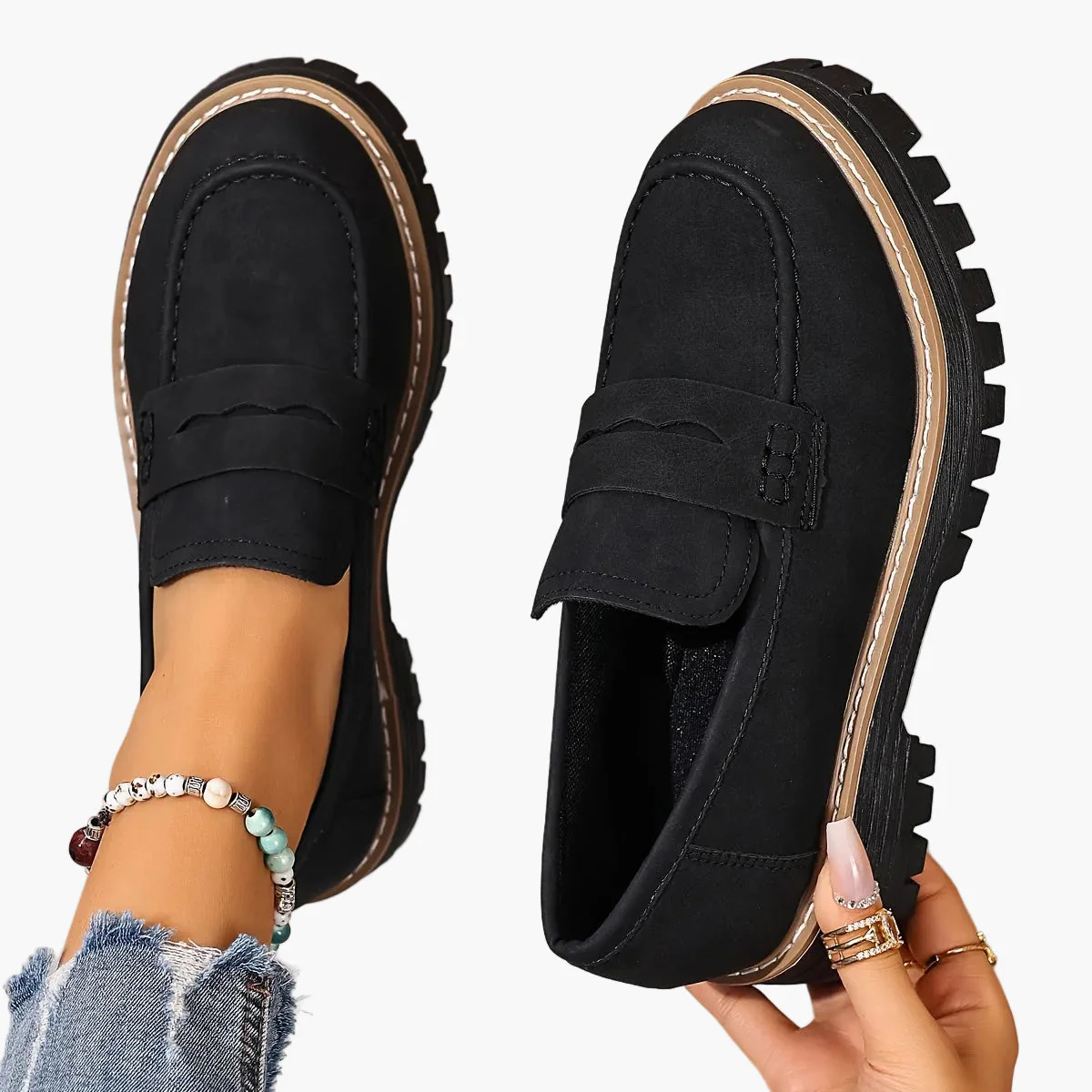Damen Slipper mit Plateau – Modische Loafer für Alltag und Freizeit - Image 13