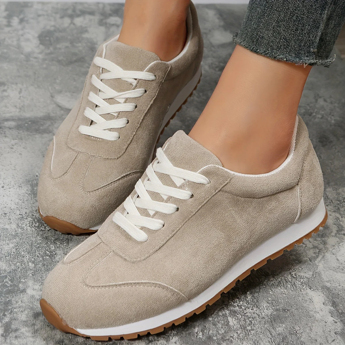 Damen Sneaker Freizeitmode mit Schnürung – Bequeme Alltagsschuhe für Frühling - Image 3