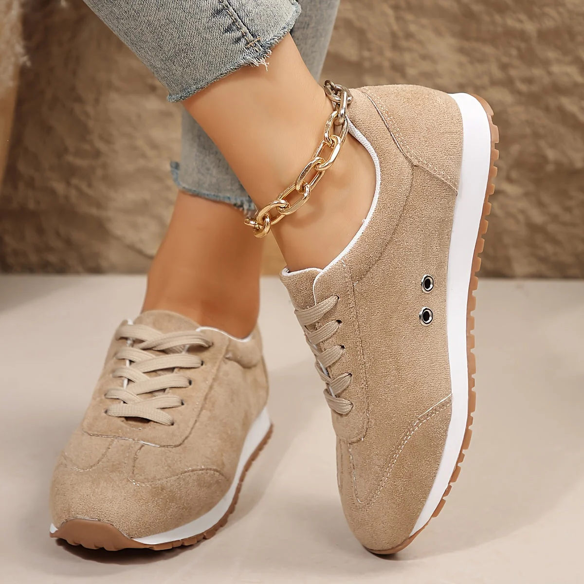 Damen Sneaker Freizeitmode mit Schnürung – Bequeme Alltagsschuhe für Frühling - Image 4