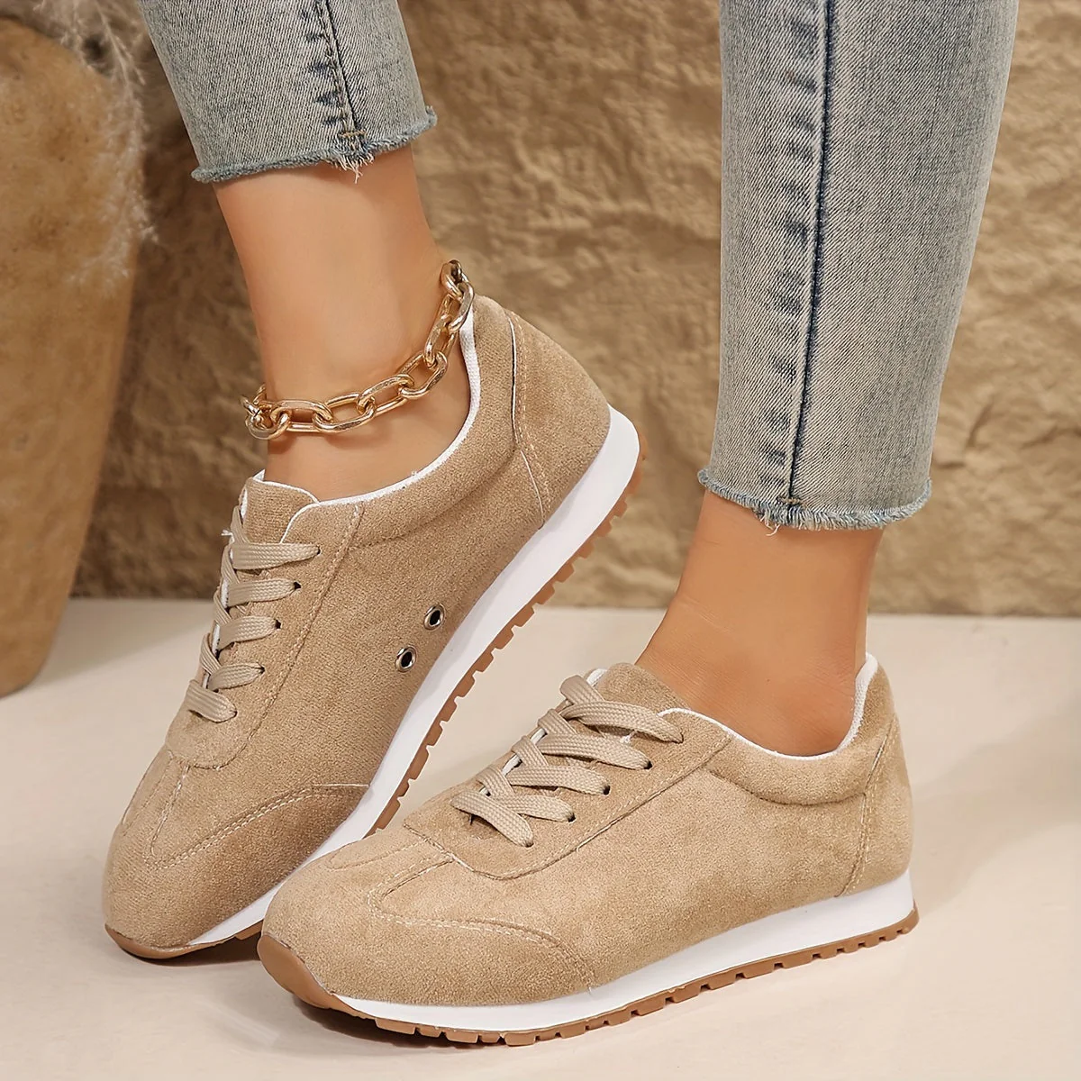 Damen Sneaker Freizeitmode mit Schnürung – Bequeme Alltagsschuhe für Frühling - Image 6