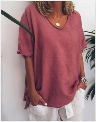 Damen Sommer bluse Locker Casual Oberteil Freizeit - Image 3