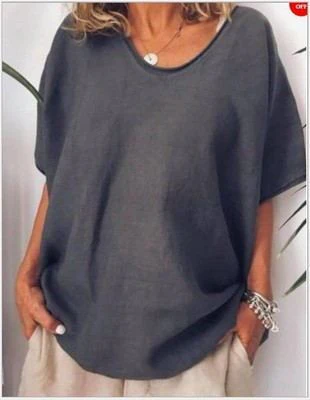 Damen Sommer bluse Locker Casual Oberteil Freizeit - Image 4