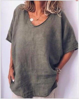 Damen Sommer bluse Locker Casual Oberteil Freizeit - Image 5