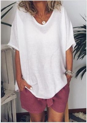 Damen Sommer bluse Locker Casual Oberteil Freizeit - Image 8