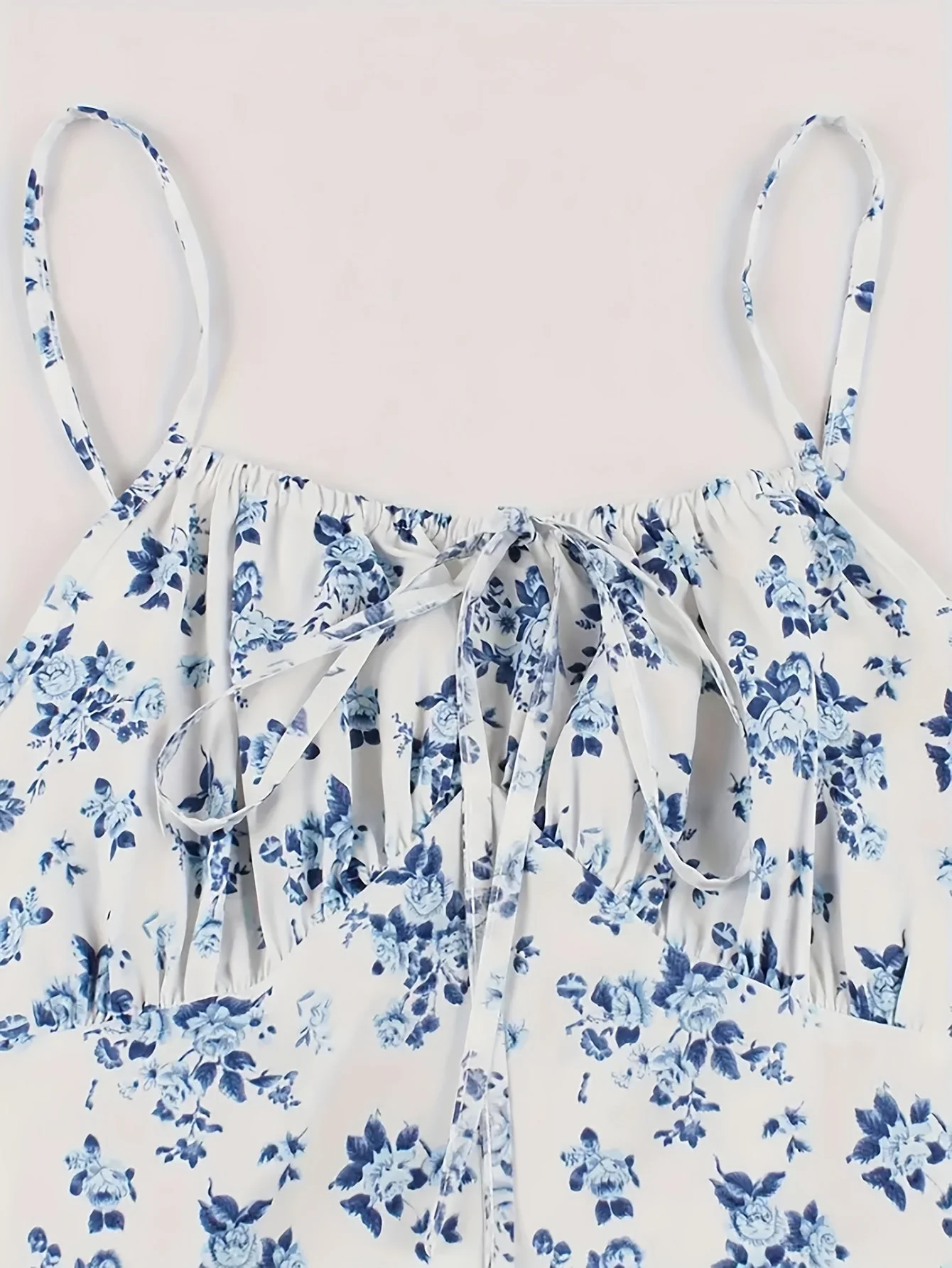 Damen Sommer Midikleid mit Blumenmuster und Bindeband – Elegantes A-Linienkleid für Alltag und Gartenparty - Image 3