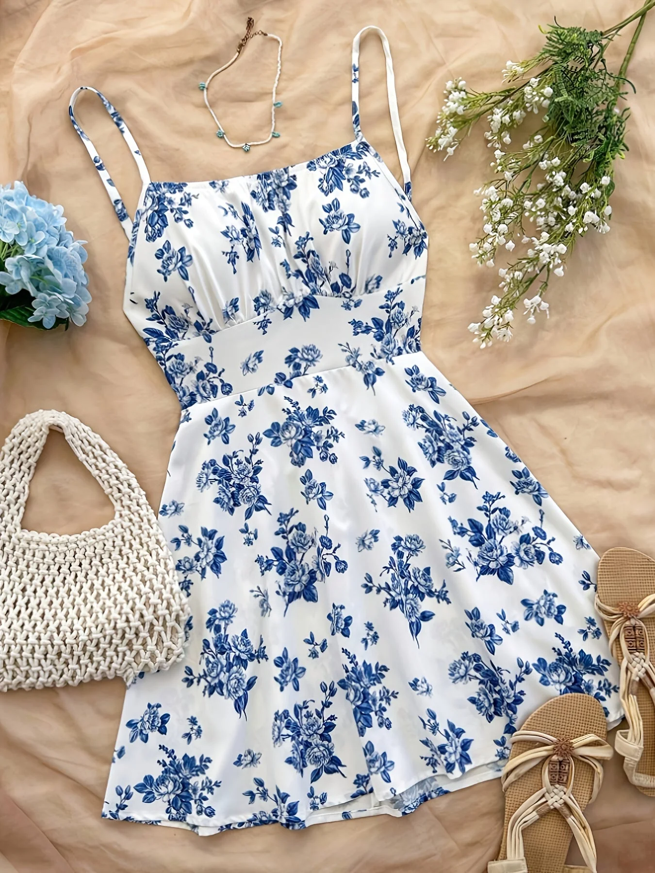 Damen Sommer Minikleid mit Blumenmuster – Verspieltes Freizeitkleid für Urlaub & Alltag - Image 2