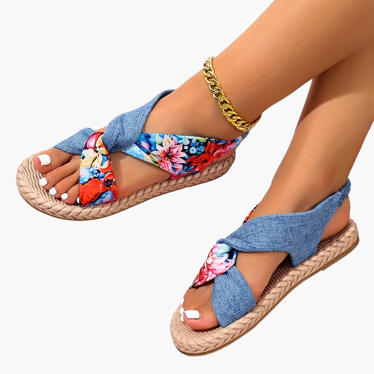 Damen Sommer-Sandalen mit Kreuzband und offener Zehenpartie – Modische Freizeitschuhe für Alltag und Urlaub - Image 7