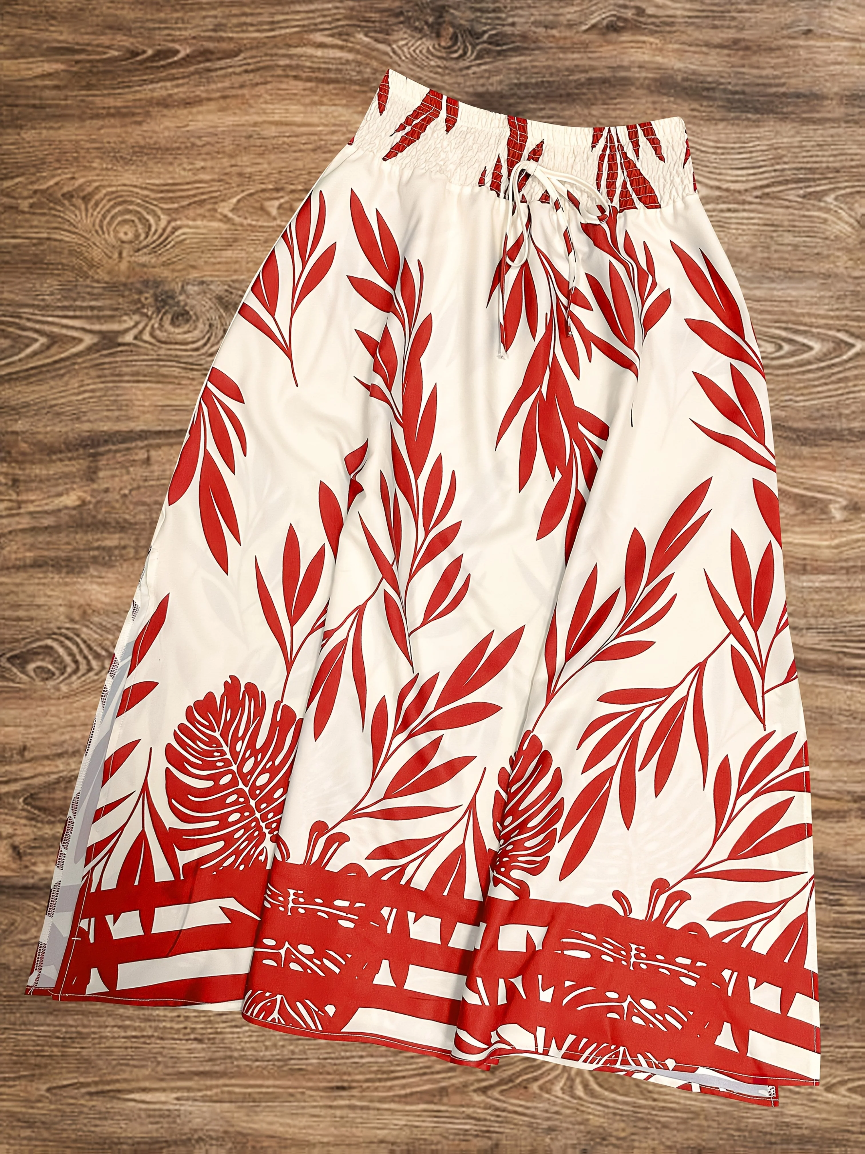 Damen Sommer-Set mit Crop Top und Maxirock – Tropischer Print, Urlaub, Freizeit - Image 6
