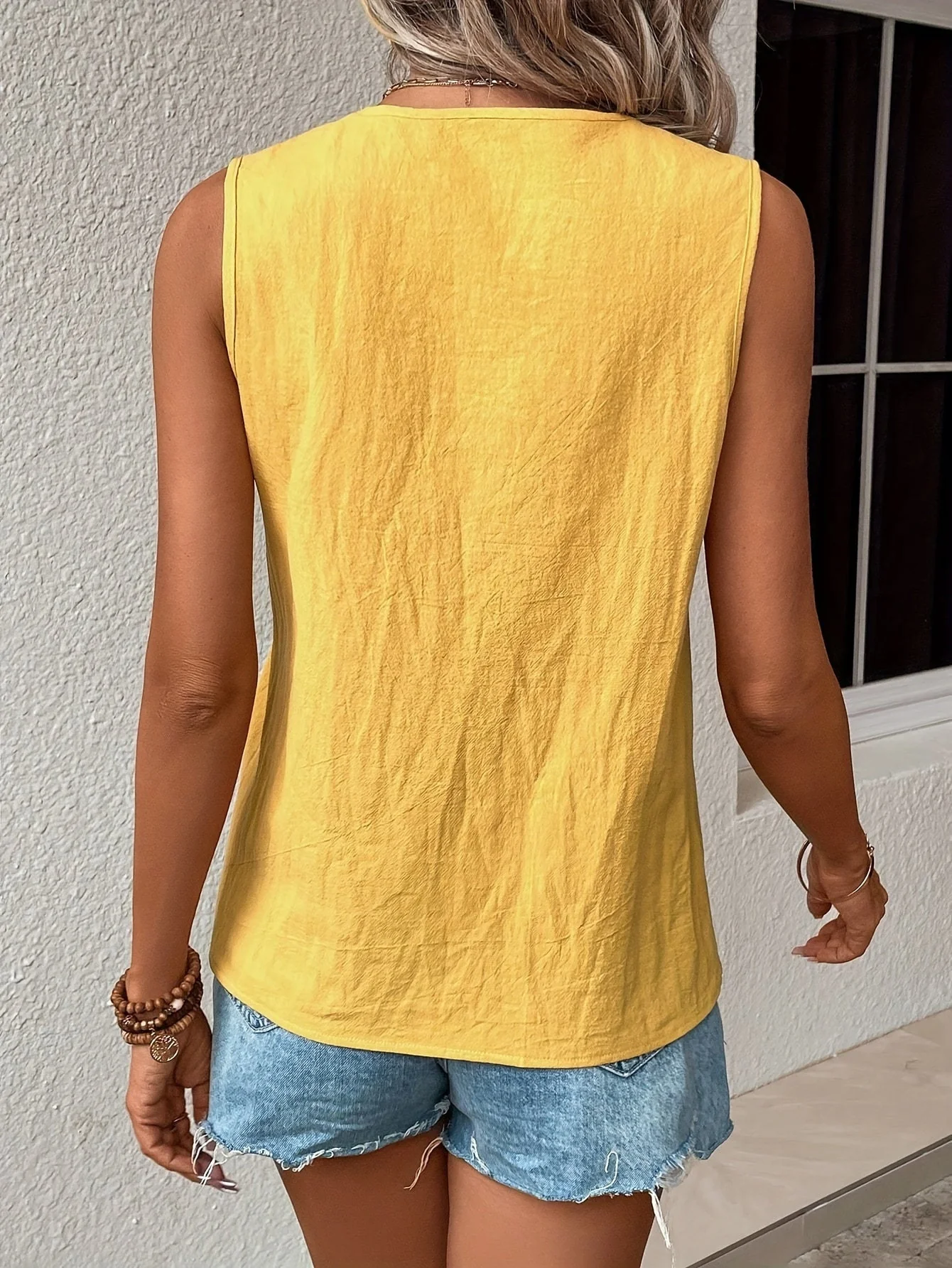 Damen Sommer Top mit Spitze, V-Ausschnitt, Elegant, Freizeit - Image 4