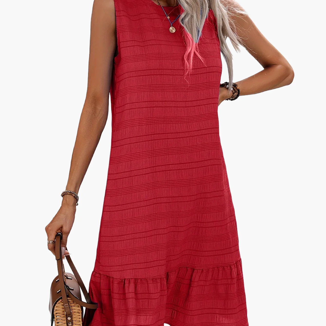Damen Sommerkleid A-Linie mit Volant – Stilvolles Freizeitkleid für Urlaub und Alltag - Image 13