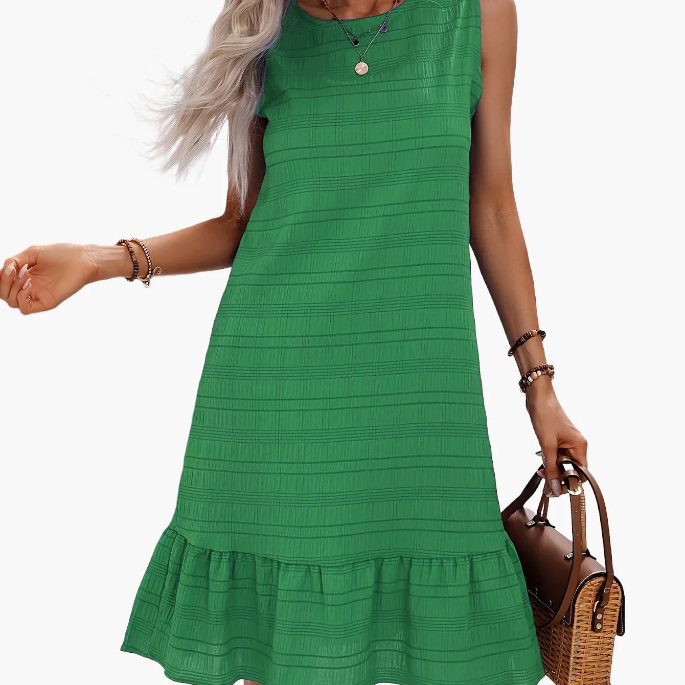 Damen Sommerkleid A-Linie mit Volant – Stilvolles Freizeitkleid für Urlaub und Alltag - Image 14