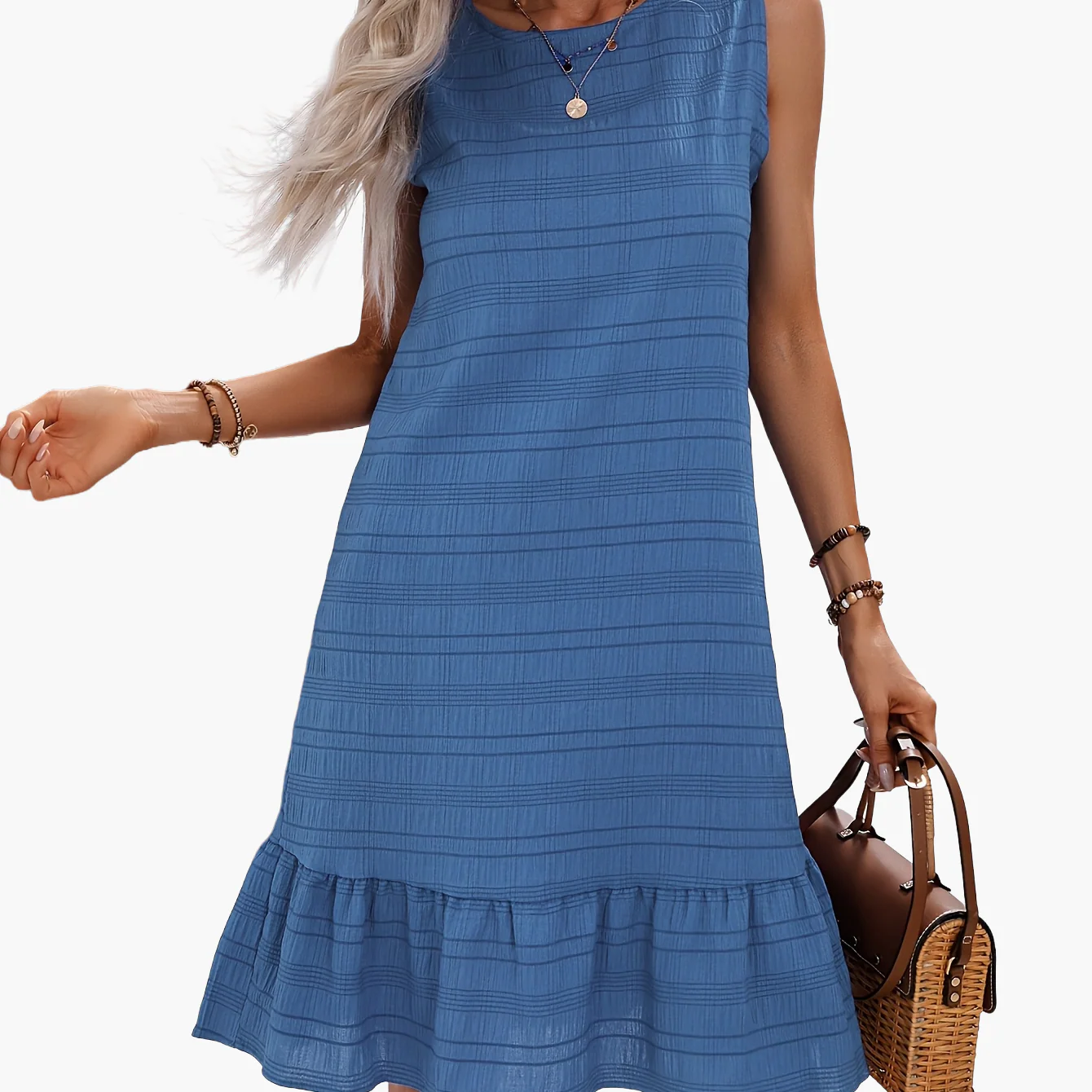 Damen Sommerkleid A-Linie mit Volant – Stilvolles Freizeitkleid für Urlaub und Alltag - Image 15