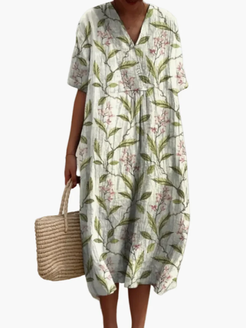 Damen Sommerkleid Boho Stil Freizeitkleid mit Blumendruck – Ideal für Urlaub & Alltag - Image 13